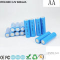 3.2V 600mAh AA Size Lithium Rechargeable Batteries